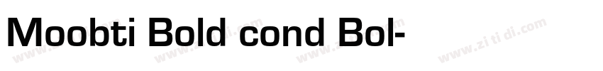 Moobti Bold cond Bol字体转换